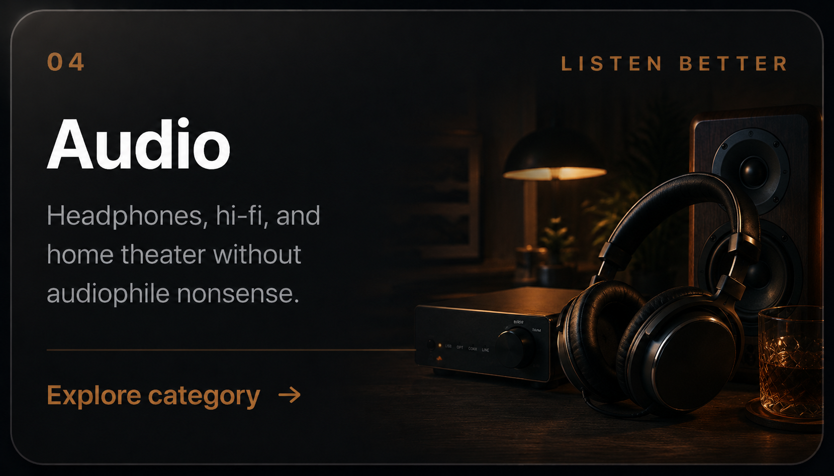 Audio category card