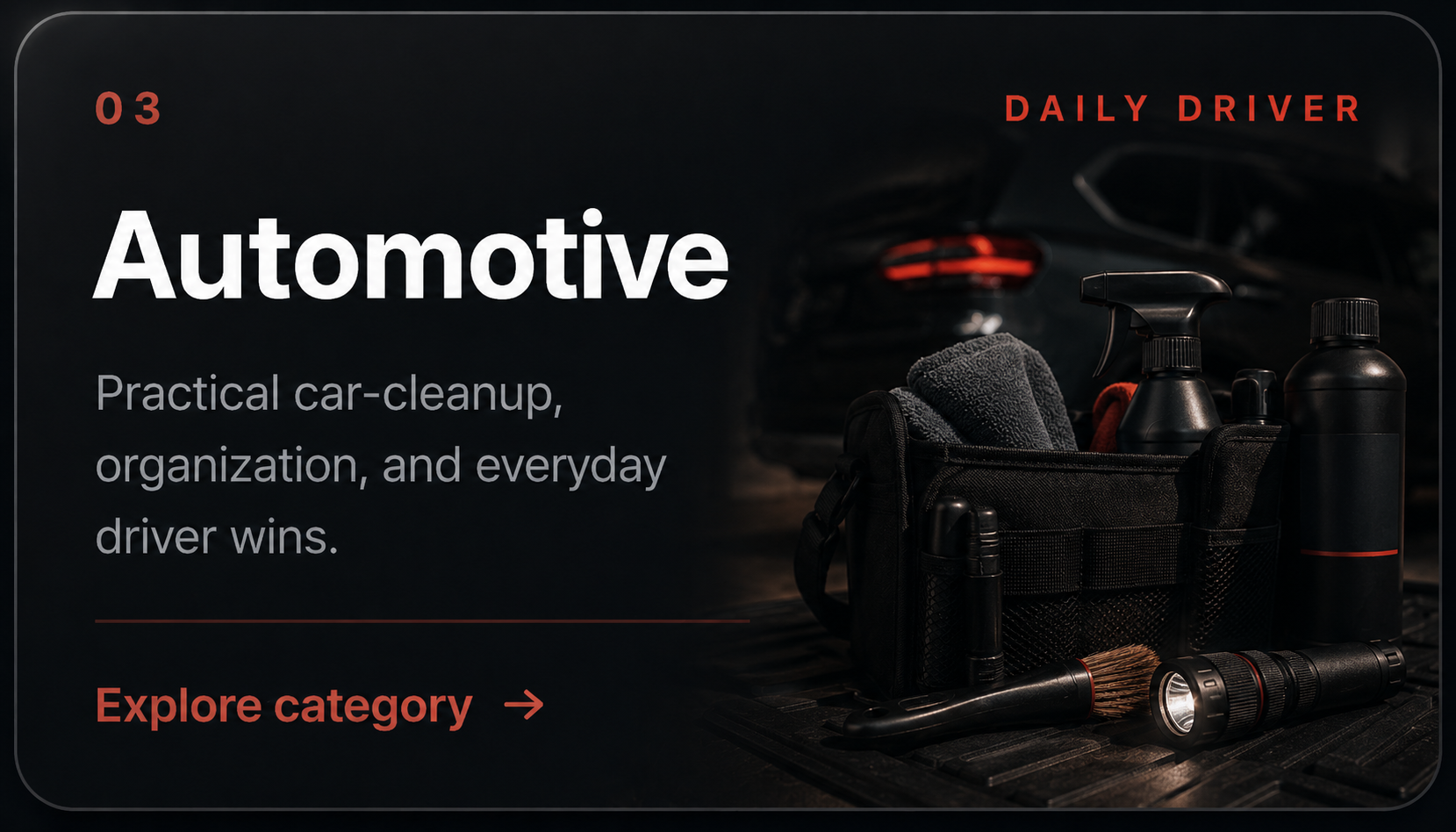 Automotive category card